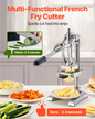 VEVOR Commercial French Fry Cutter Vegetable Chopper with 3 Blades and 1 Juicer
