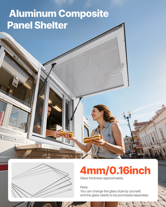 VEVOR 92x92 cm Concession Stand Serving Window Food Truck Service Awning