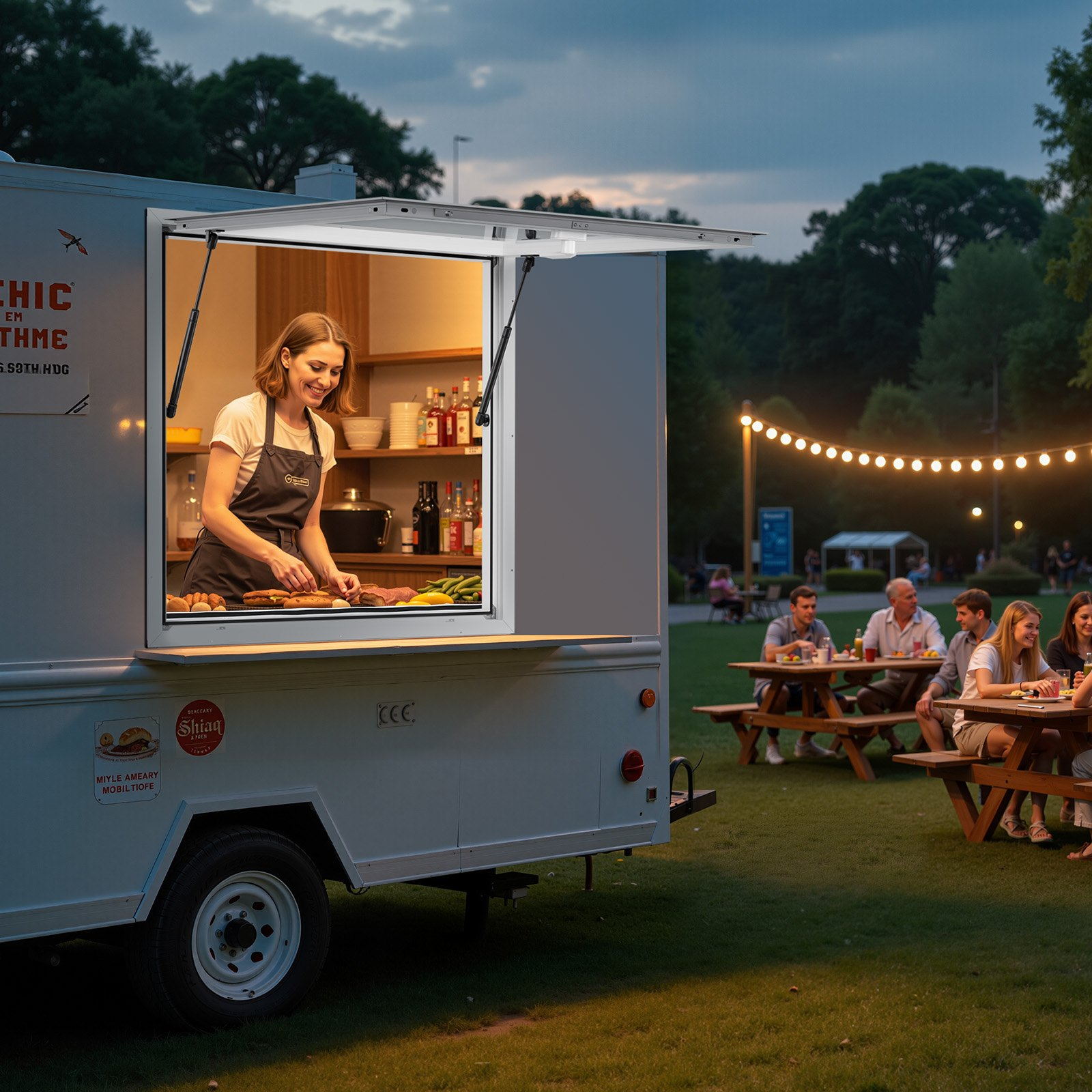 VEVOR 92x92 cm Concession Stand Serving Window Food Truck Service Awning