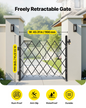 VEVOR Single Folding Security Gate Lockable Scissor Gate 43.31 x 51.57 in (WxH)