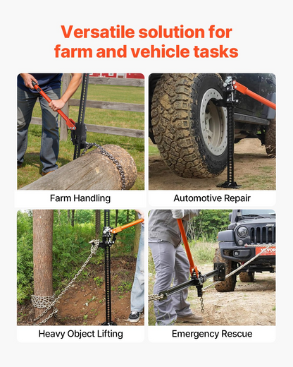 VEVOR 153cm Off Road Farm Jack Hoist 3.18 Ton High Lift Tractor Vehicle's Winch