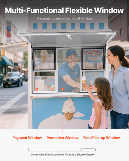 VEVOR 152x92 cm Concession Stand Serving Window Food Truck Service Awning