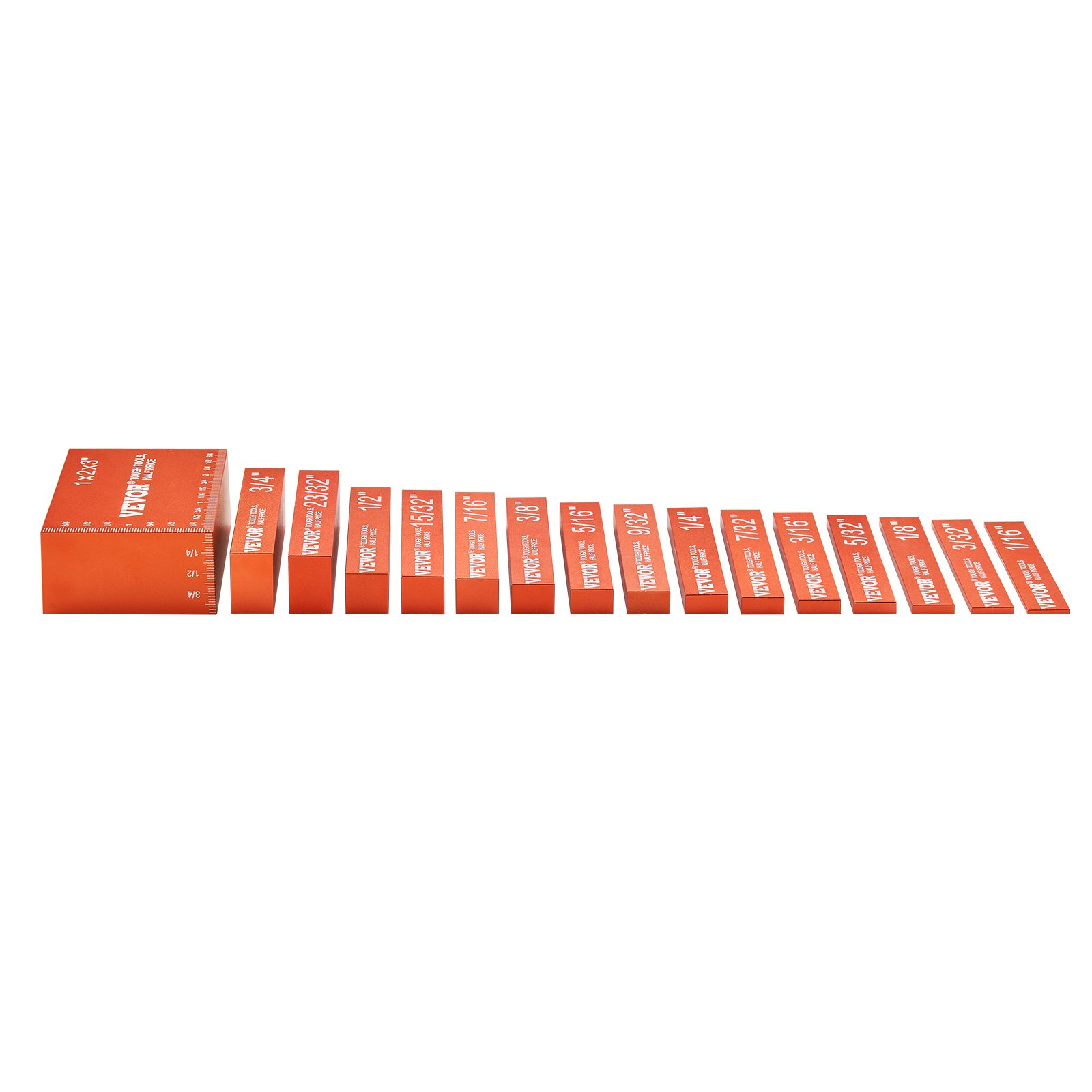 VEVOR Setup Blocks Woodworking Height Gauge Set 16PCS Precision Set up Bars