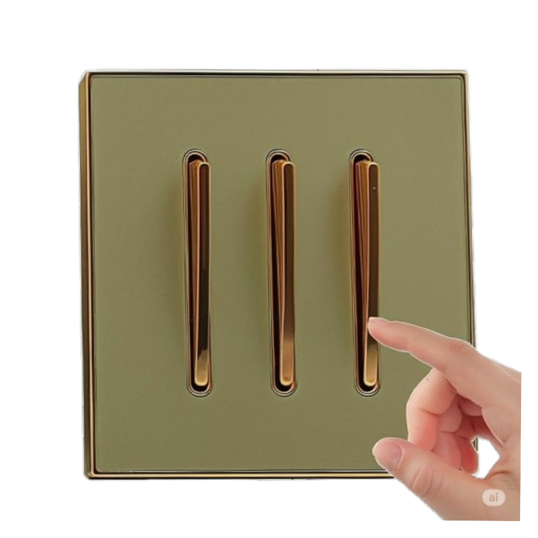Antique Brass 3 Gang 2 Way Light Switch~2636