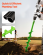 VEVOR Auger Drill Bit 2.36 x 31.1 in Earth Spiral Post Hole Digger Planter Tool