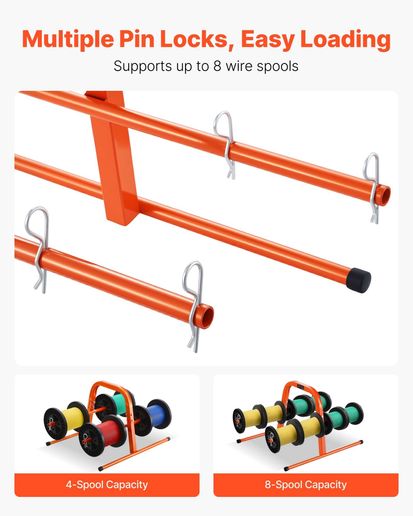 VEVOR Hand Caddy Wire Dispenser for Up to 8 Spools Electrical Industrial Retail