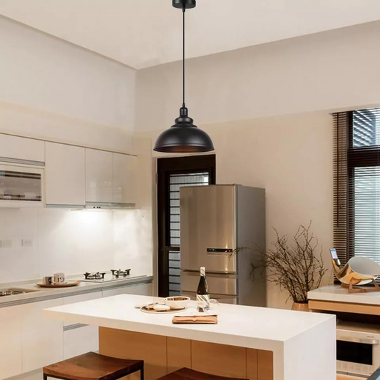 3 Pack Industrial Pendant Light Lampshade Black Metal Light Shade~2262