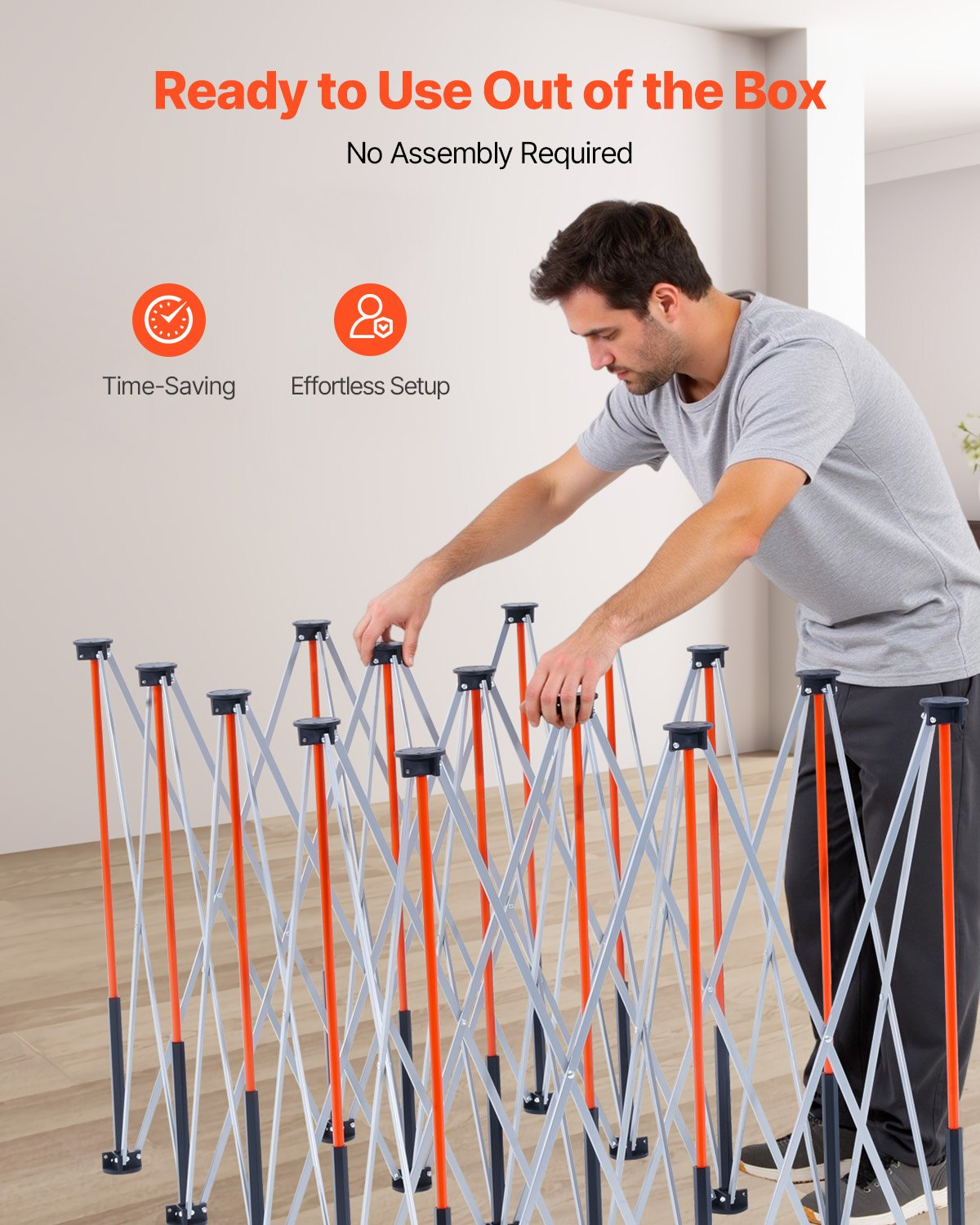VEVOR Portable Folding Workstand 2455 x 1260 mm Collapsible Work Stand 2724 kg