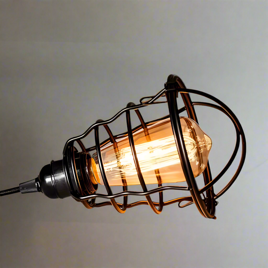 Black Modern Retro Wire Frame Ceiling Wire Cage Lampshade ~2187