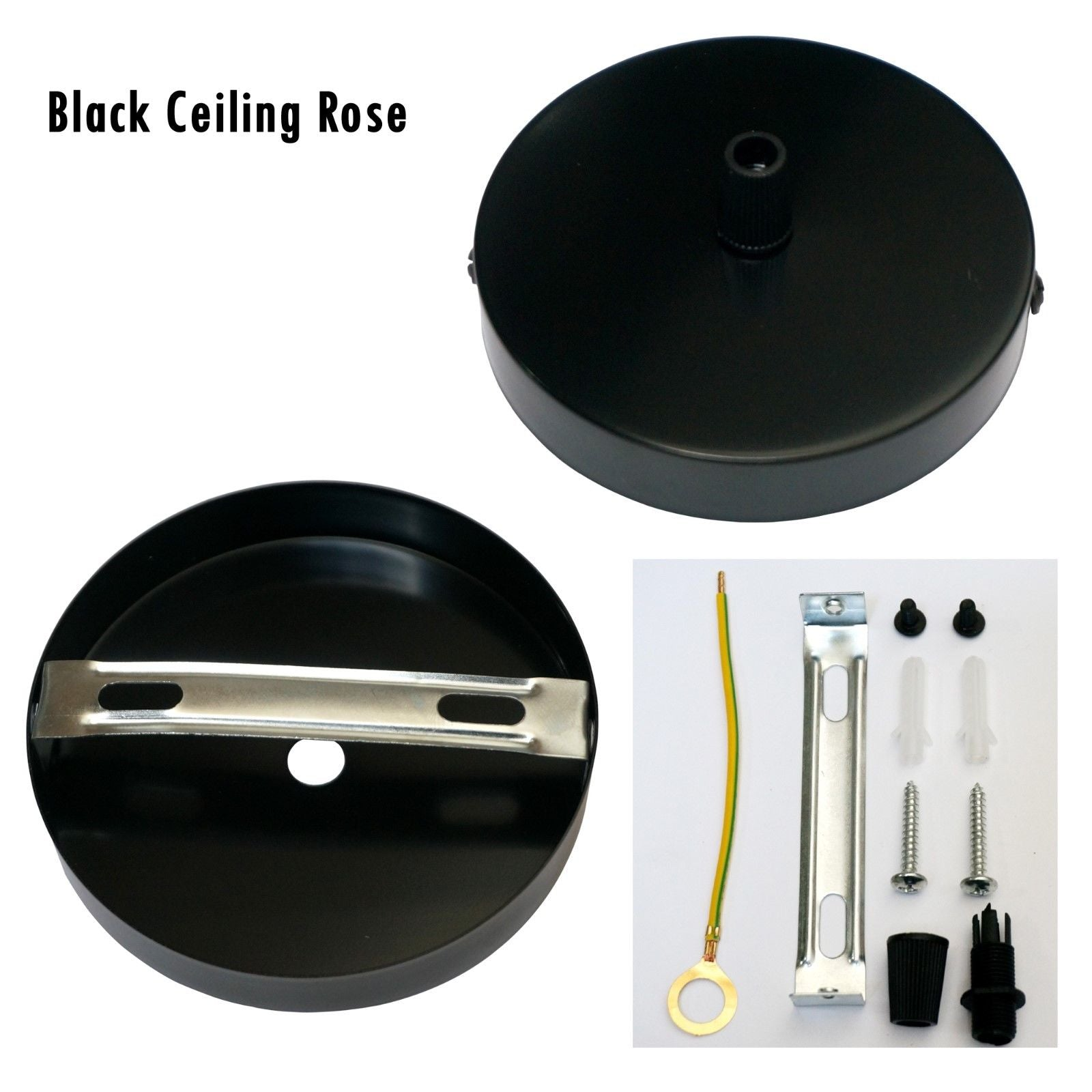 Black Industrial Lighting Ceiling Rose Pendant ~3108