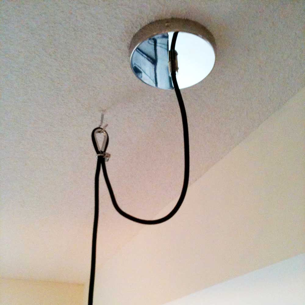 Chrome Industrial vintage Ceiling Rose Light Pendant~3106