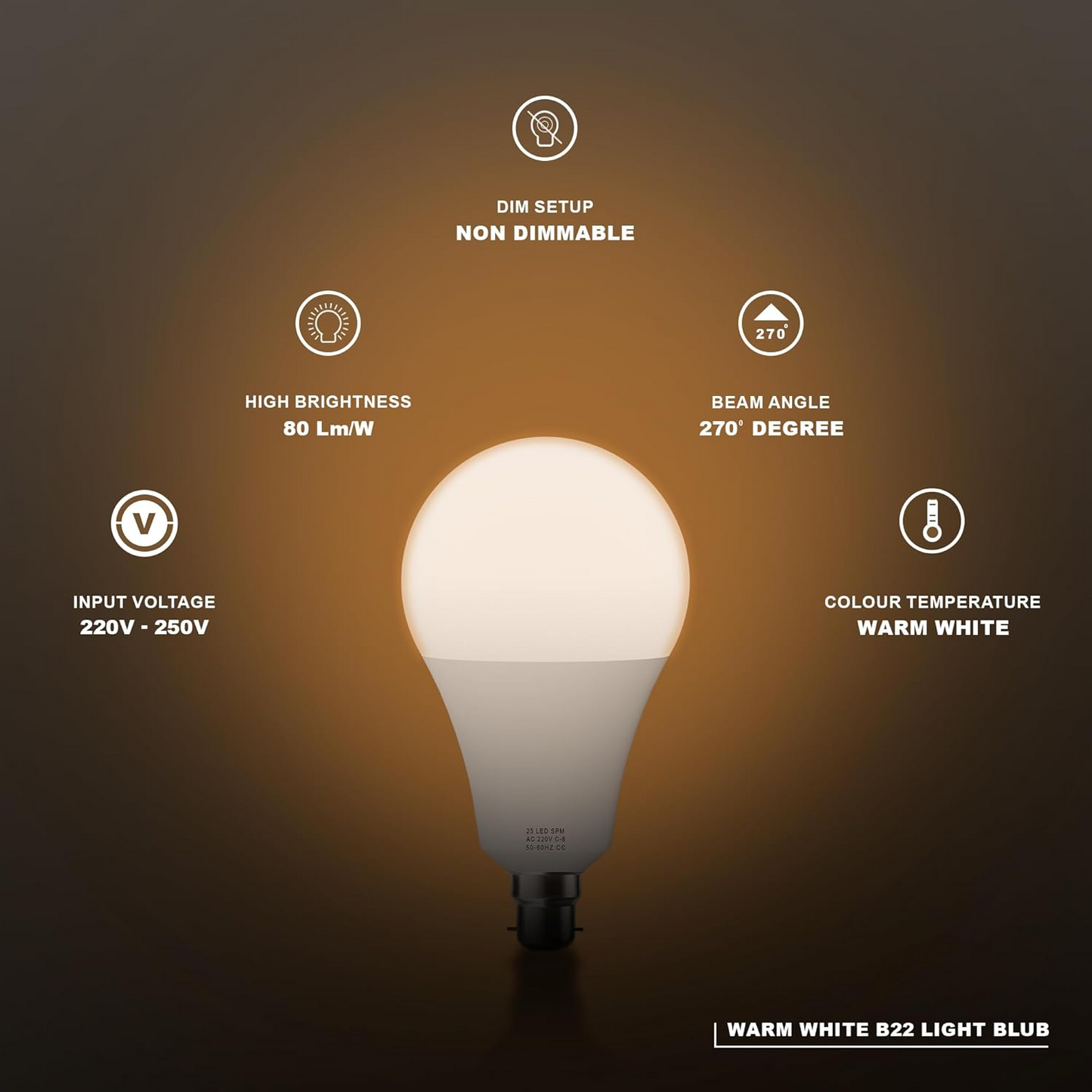 LED GLS Bayonet 18W Bulb A19 B22 Globe Energy Saving Warm White Light Bulb~1378