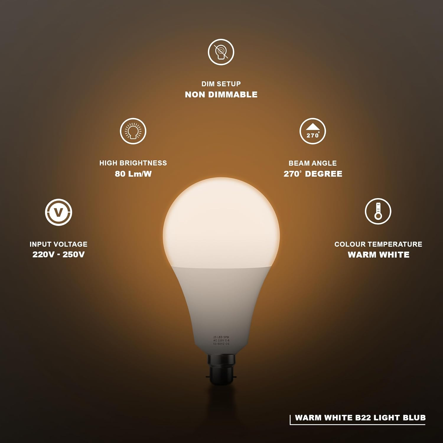 LED GLS Bayonet 18W Bulb A19 B22 Globe Energy Saving Warm White Light Bulb~1378