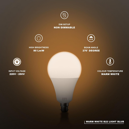 LED GLS Bayonet 18W Bulb A19 B22 Globe Energy Saving Warm White Light Bulb~1378