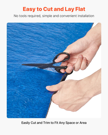 VEVOR Floor Underlayment 37.2 m² 3mm Recycled Fiber Sound/Vapor Barrier Blue