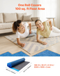 VEVOR Floor Underlayment 9.3 m² 3mm Recycled Fiber Sound/Vapor Barrier Blue