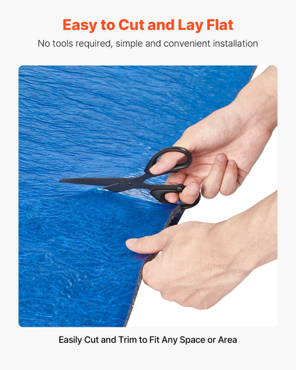 VEVOR Floor Underlayment 9.3 m² 3mm Recycled Fiber Sound/Vapor Barrier Blue