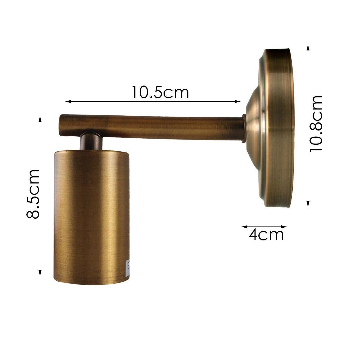 Yellow Brass Industrial Vintage Retro Metallic Sconce Wall Light Lamp Fitting~1693
