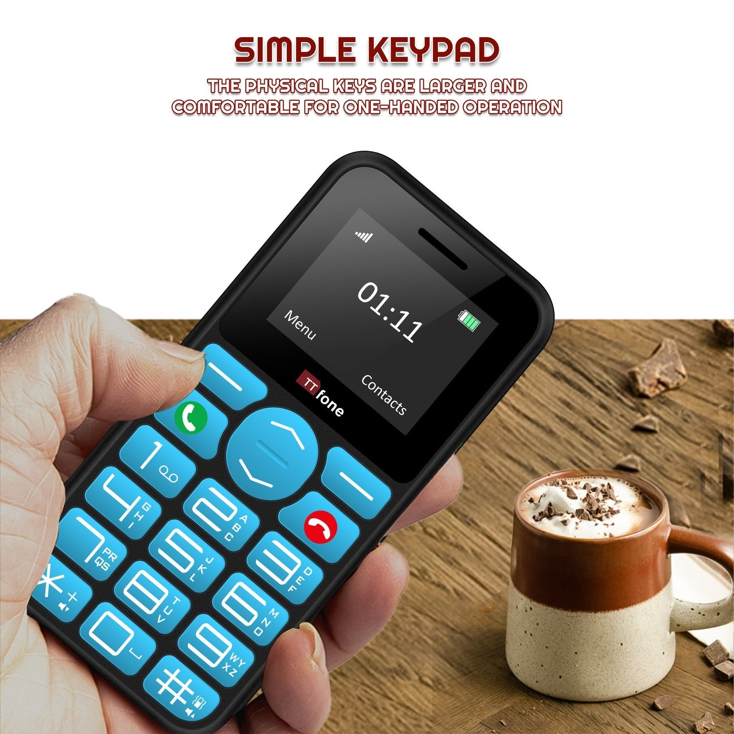 TTfone TT190 with Dock Charger and O2 Pay As You Go