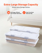 VEVOR Under Bed Storage with Wheels 31.7x15.6x6.9 In Rolling Storage Bags 4 Pack