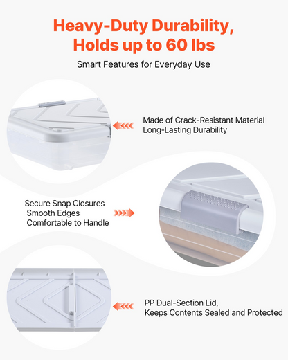 VEVOR Under Bed Storage with Wheels 39.8x20.1x5.9 In Rolling Storage Bags 2 Pack