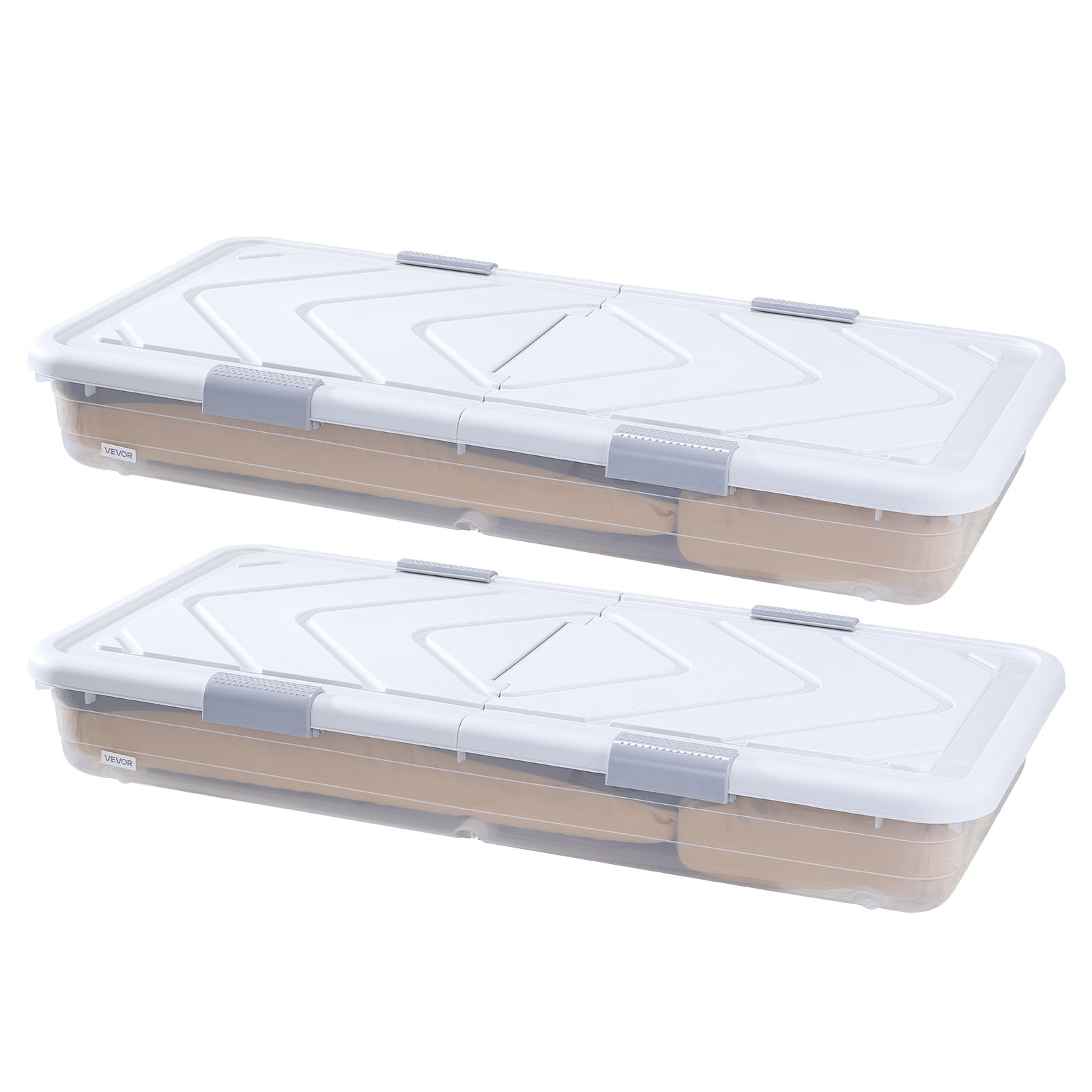 VEVOR Under Bed Storage with Wheels 39.8x20.1x5.9 In Rolling Storage Bags 2 Pack