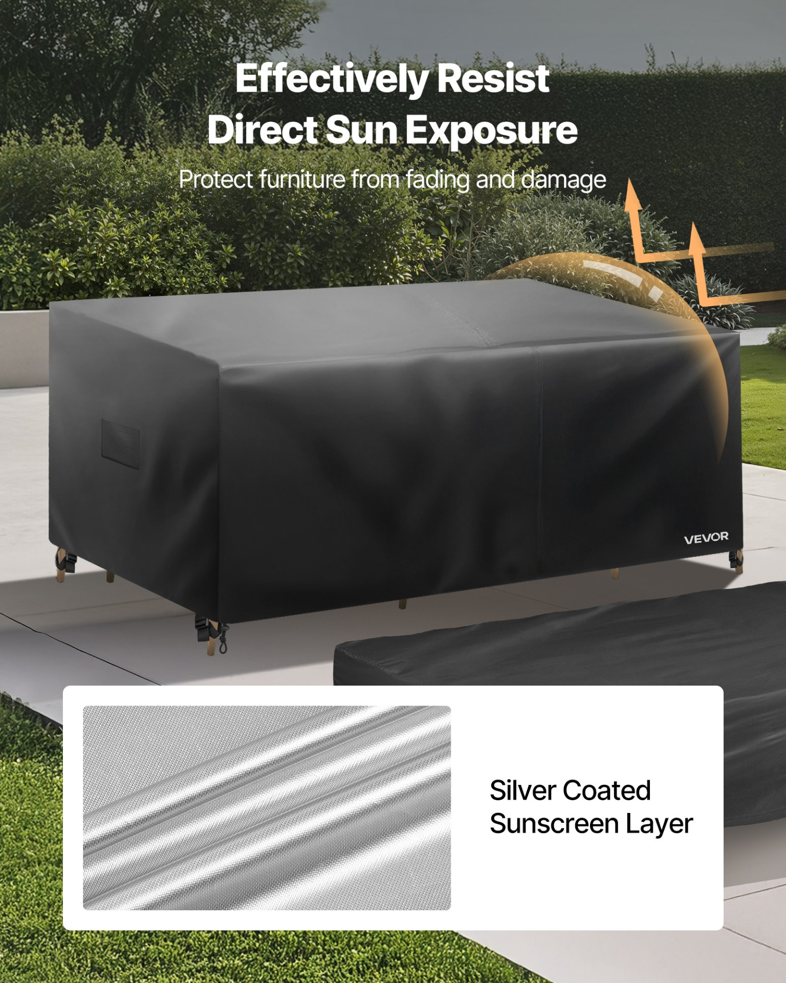 VEVOR Patio Outdoor Furniture Cover 4-Piece Set 420D Waterproof Table Chair Sofa