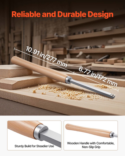 VEVOR 6PCS Wood Lathe Chisel Set HSS Turning Tools Storage Box Lathe Finisher