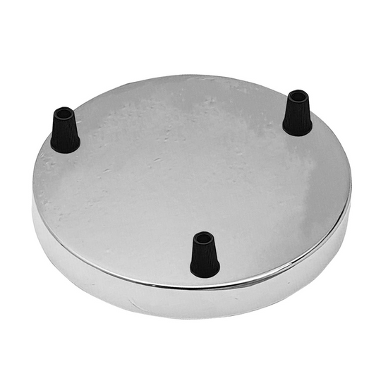 Multi-outlet ceiling rose 3-way outlet Chrome~2924