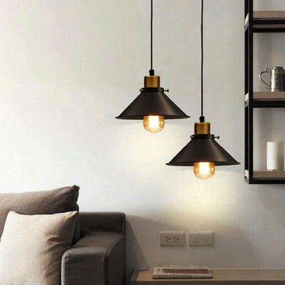 Vintage Black Metal LampshadePendant Ceiling Light~2821