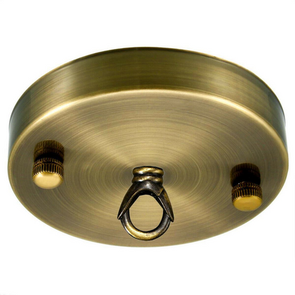 Single Point Yellow Brass Color Outlet Ceiling Hook Ring Plate Perfect for fabric flex cable~2663