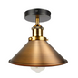 Vintage Industrial Ceiling Lights Retro Yellow Brass Shade Pendant Sconce Lamp~2598