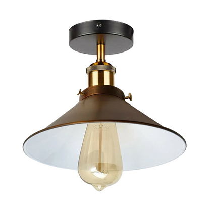 Vintage Industrial Ceiling Lights Retro Yellow Brass Shade Pendant Sconce Lamp~2598