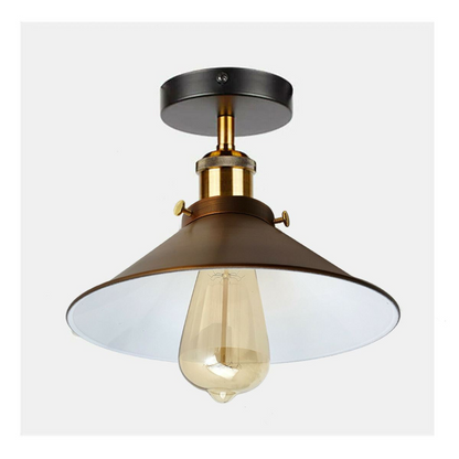 Vintage Industrial Ceiling Lights Retro Yellow Brass Shade Pendant Sconce Lamp~2598