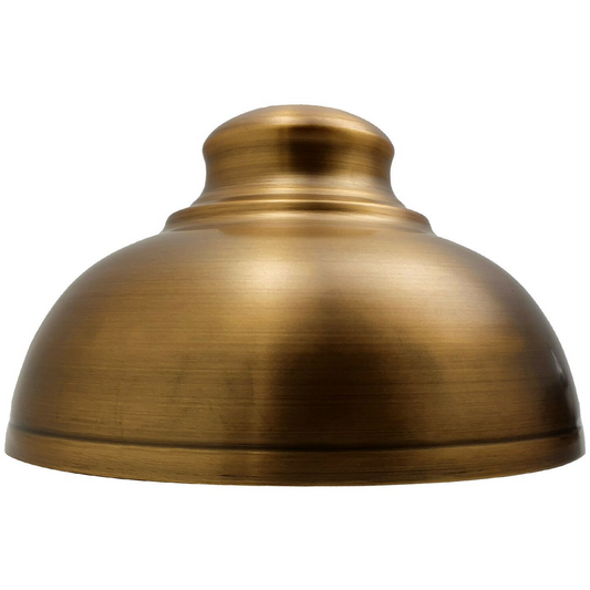 Vintage Industrial Yellow Brass Pendant LampShade ~2574