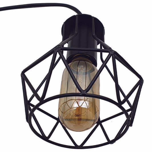 Modern Ceiling 1 Head Pendant Light Fitting Metal Black Cage~2470