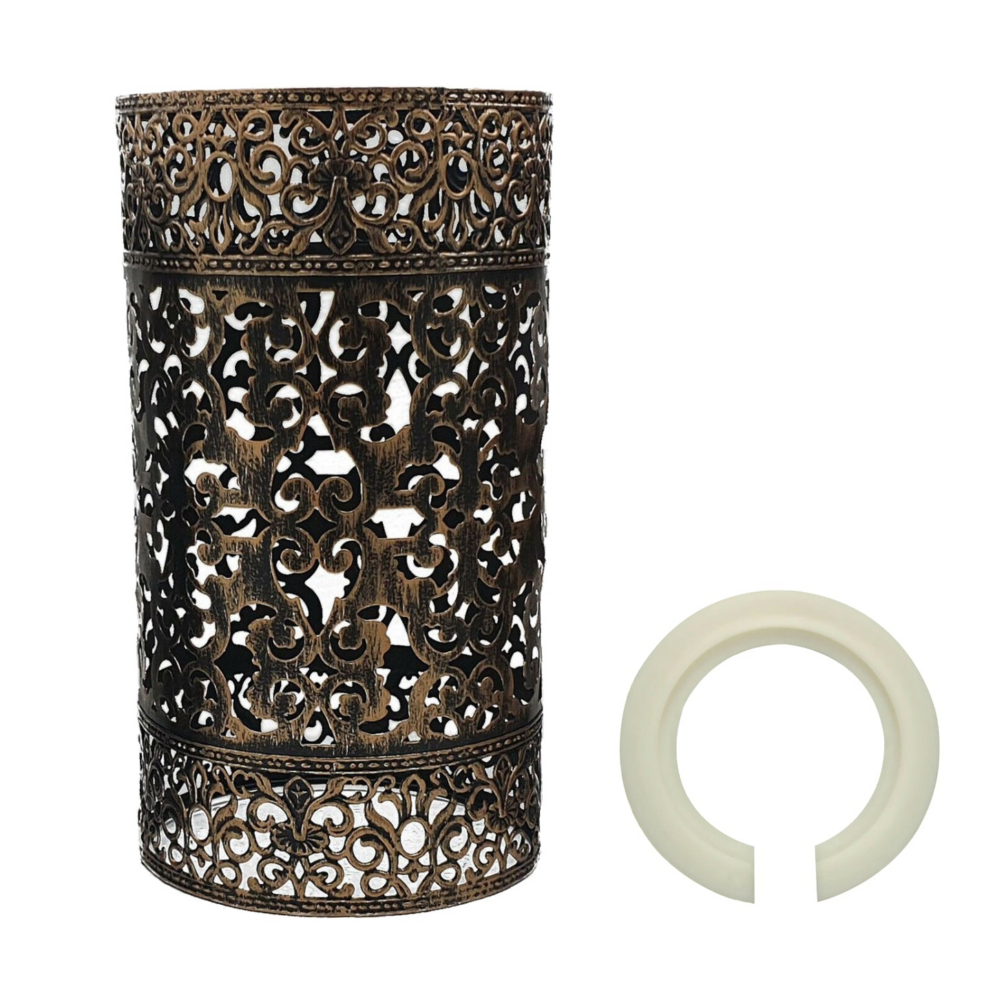 Easy Fit Brushed Copper Colour Drum Lampshade Modern Metal Shade Retro Style~2450