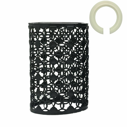 Industrial Metal Black Drum Cage Easy Fit Lampshade ~2425