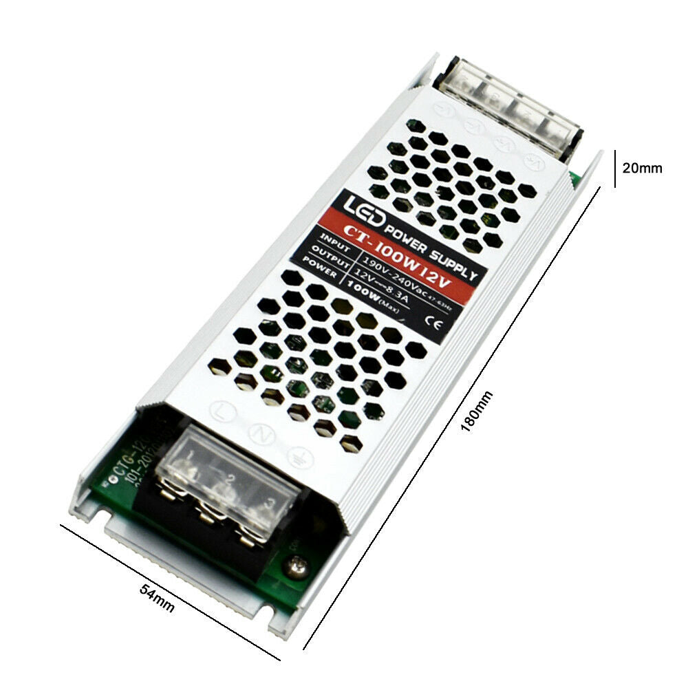 12V DC Transformer for Slim IP20 Universal LED Power Supply ~2357