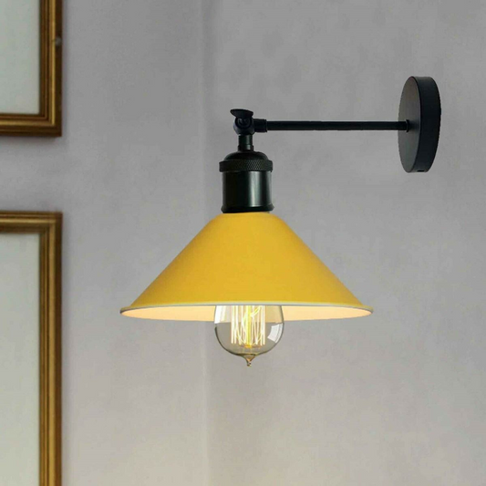 Industrial Yellow Colour Wall Lamp Retro Light Vintage Wall Sconce Lights~2312
