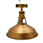 Modern Semi Flush Fittings Brushed Metal Lounge Ceiling light - Yellow Brass~2198