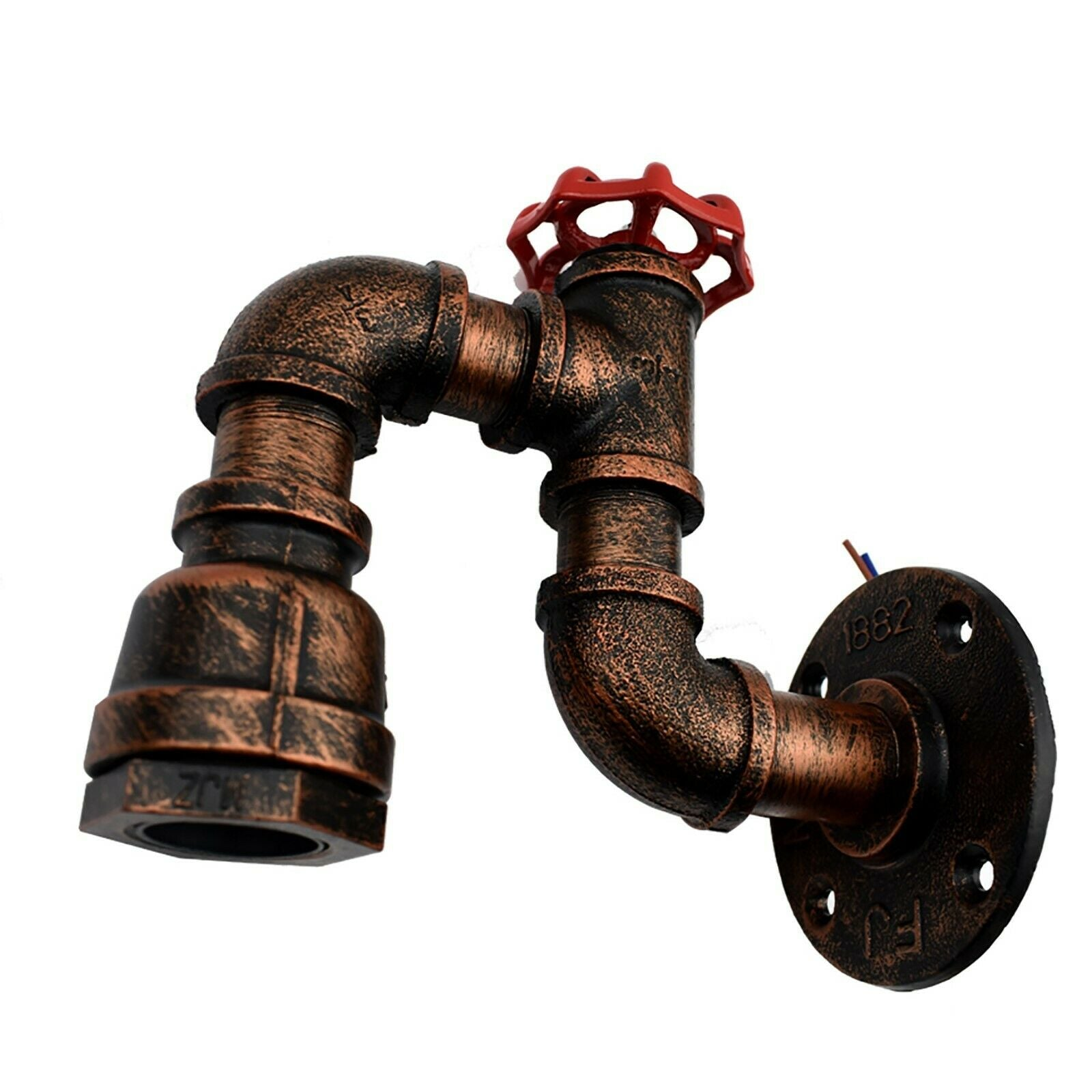 Vintage pipe Light Modern Unique Style Industrial Rustic Red Steampunk~2172