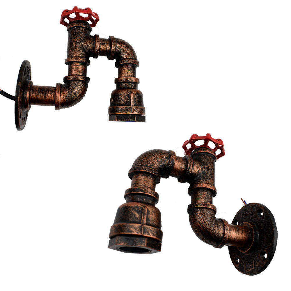 Vintage pipe Light Modern Unique Style Industrial Rustic Red Steampunk~2172