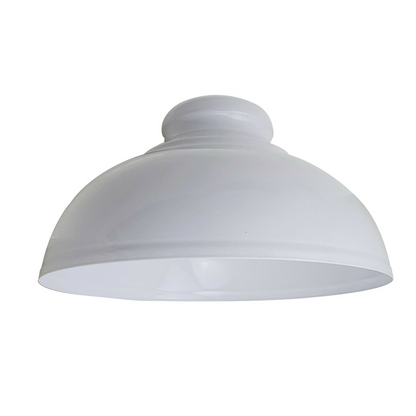 White Retro Style Coolie Tapered Metal Ceiling Pendant Lampshade ~2081