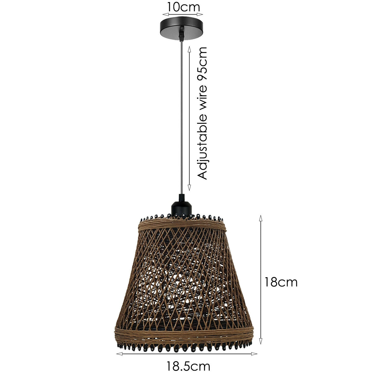 Rustic Woven Cage Pendant Light Industrial Metal Rope Pendant Lighting Fixture~1965