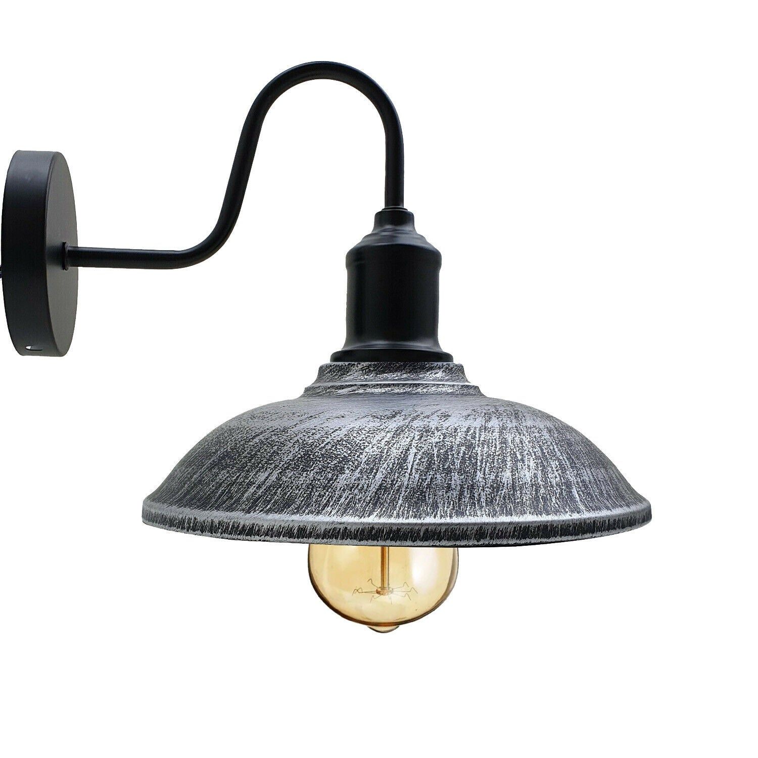 Wall Sconce Barn Light Fixture Brushed Silver Finish~1873
