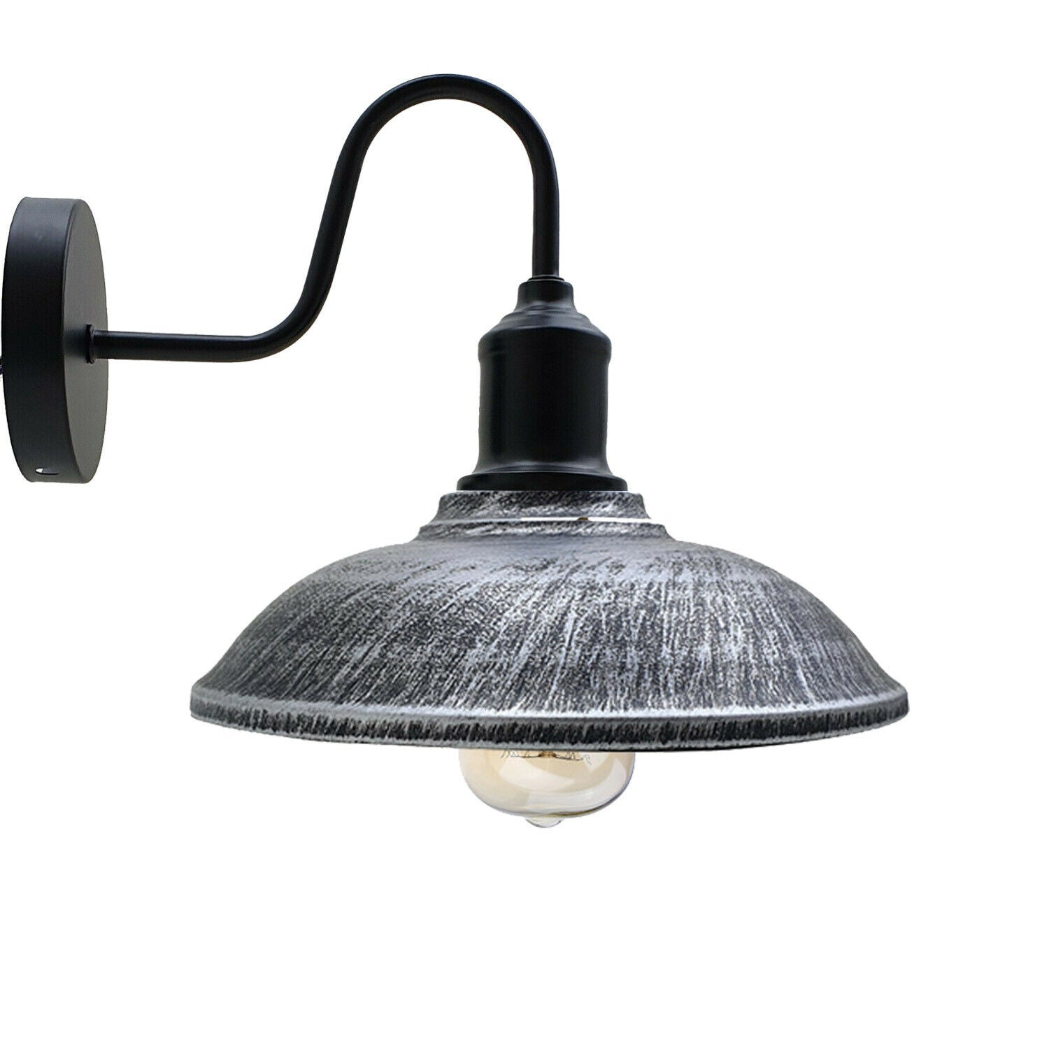 Wall Sconce Barn Light Fixture Brushed Silver Finish~1873