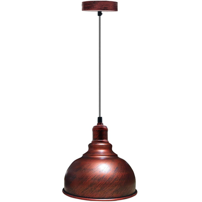 Rustic Red Industrial Metal Ceiling Pendant Shade Hanging Retro Light~1856
