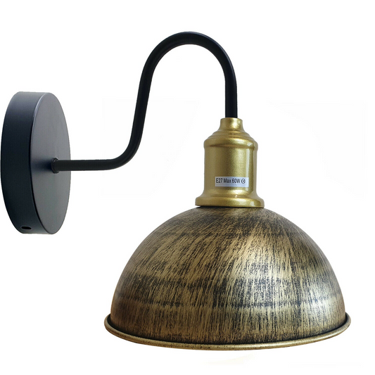 Half Round Shape Modern Vintage Retro Rustic Sconce Wall Light Lamp Fitting Fixture~1792
