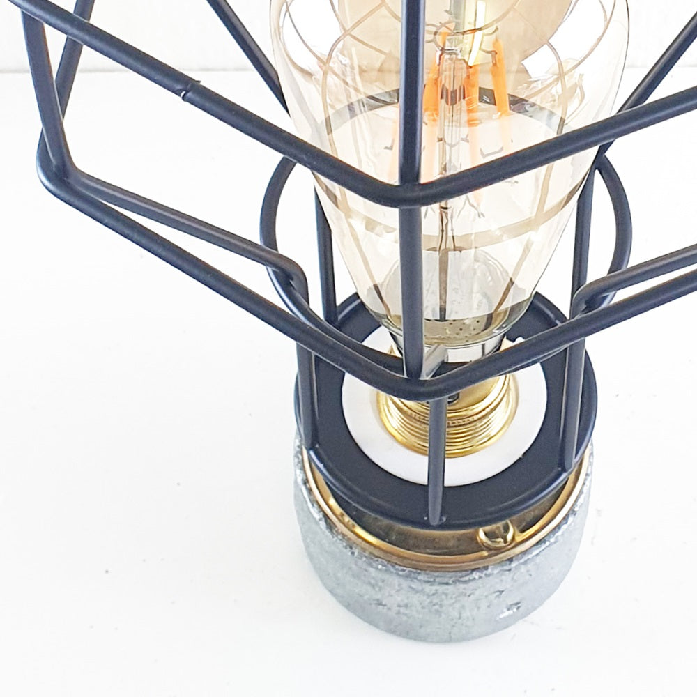 Industrial Lighting Ceiling and Wall Iron Pipe Cage Light ~1579